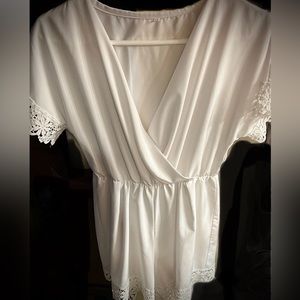 White Romper with lace